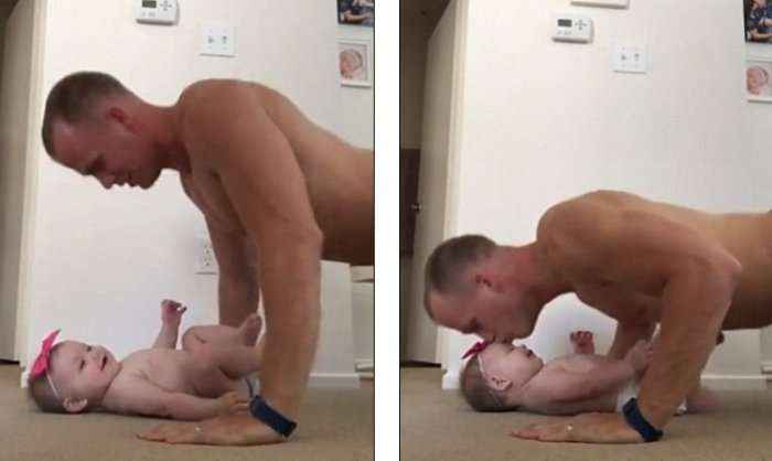 Video që të shkrin: Shihni si gëzohet kjo vogëlushe me babanë e saj (Video)