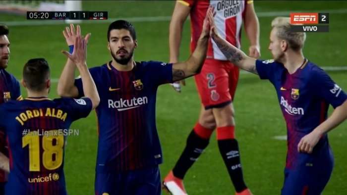 Dy gola për pesë minuta – Girona befason Barçën, por Suarez përgjigjet shpejt (Video)