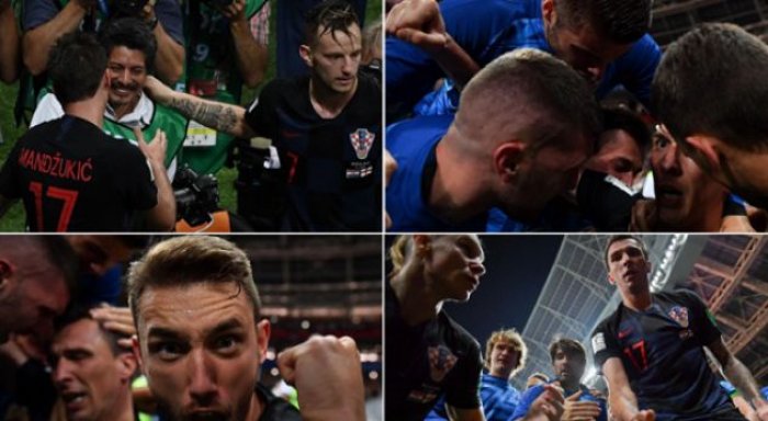 Disa nga fotografitë gjatë festimi të lojtarëve kroat pas fitores kundër Anglisë