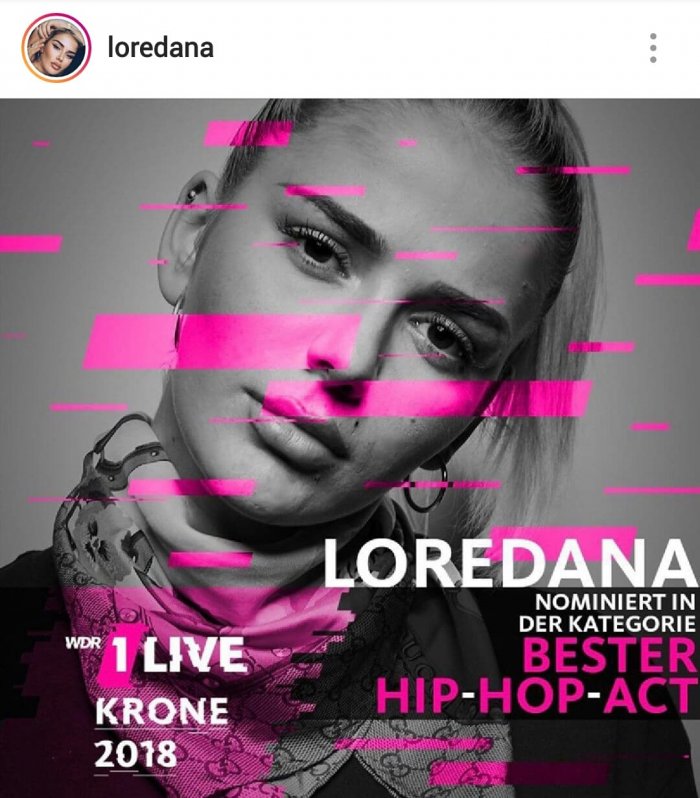 Loredana, e nominuar për çmimin 'Hip Hop' në Gjermani