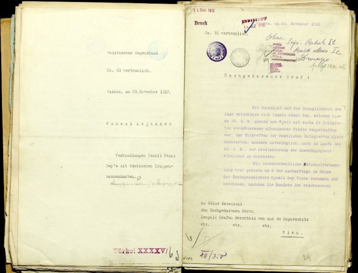 Telegrami austriak, si u shpall Pavarësia në Vlorë (Dokument)