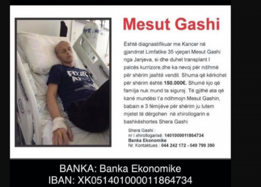 Urgjente: 35-vjeçari ka nevojë për transplant të palcës kurrizore, kërkon ndihmën tuaj