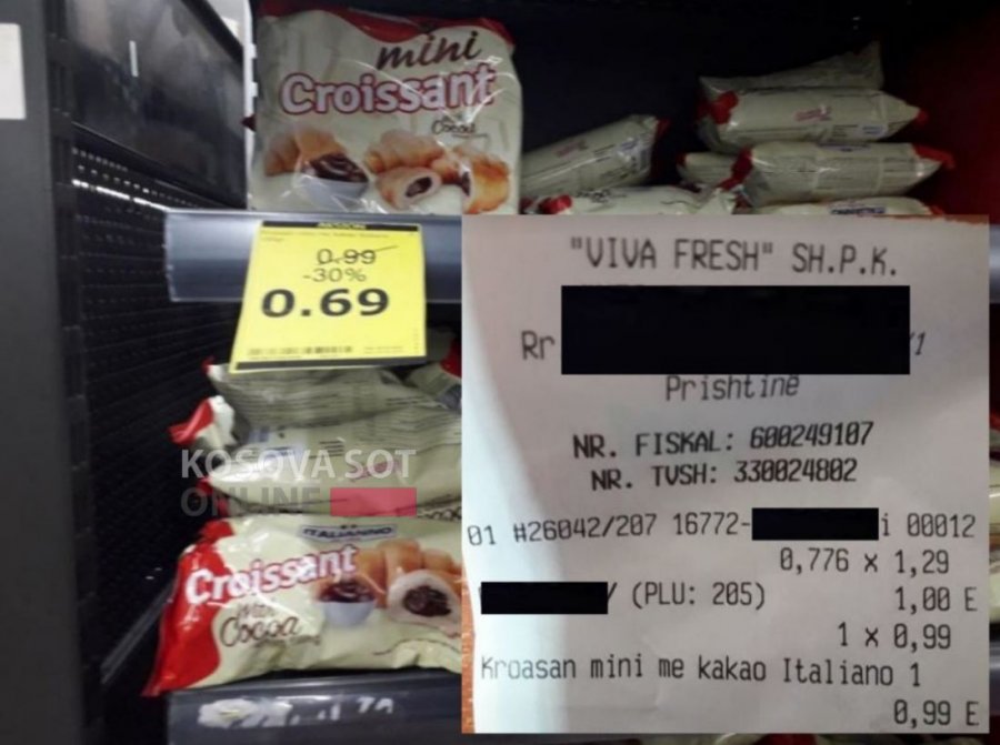 'Viva Fresh Store' mashtron konsumatorët: Produkti nga 69 cent në stok faturohet në 99  te arka!