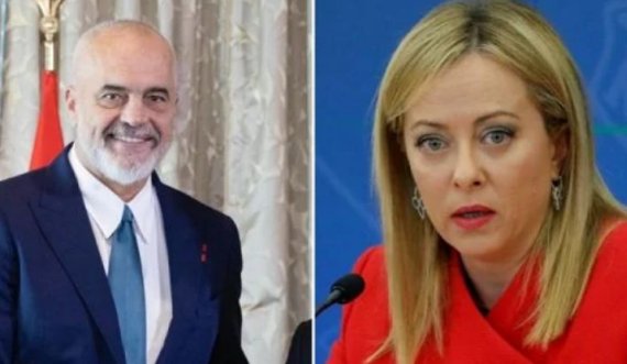 Edi Rama e puth kryeministren e Italisë Melonin