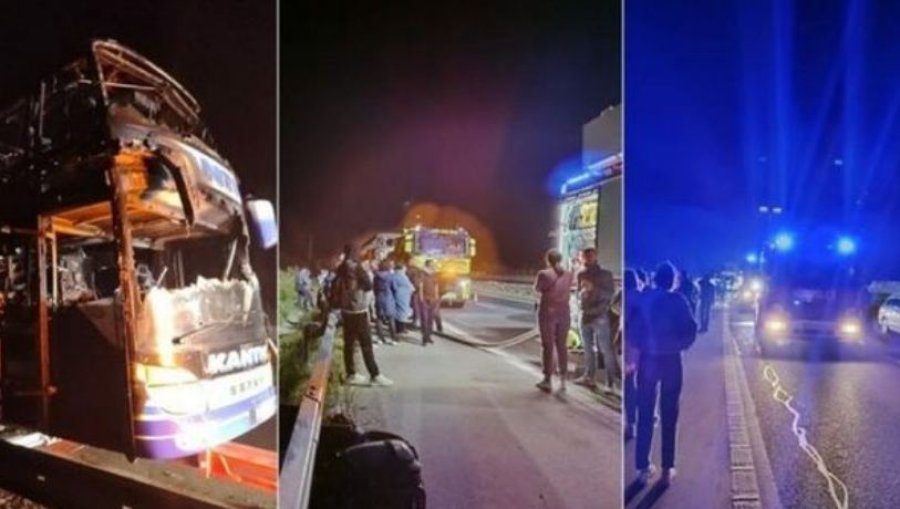 Një autobus me pasagjerë i cili ishte nisur për në Gjermani ka marrë flakë në Slloveni