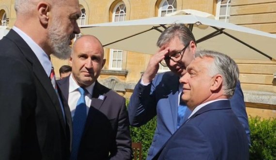 “Më e lehtë me miqtë” - Vuçiq publikon foton me Ramën dhe Orban nga samiti në Britani