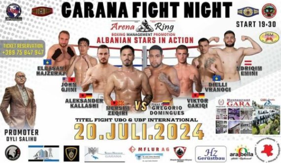 Gjithçka gati për “Garana Fight Night”, kjo do të jetë agjenda e spektaklit të boksit