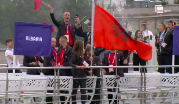 Ngjyrat kuqezi ‘pushtojnë’ Parisin, momenti kur sportistët shqiptarë prezantohen në Lojërat Olimpike