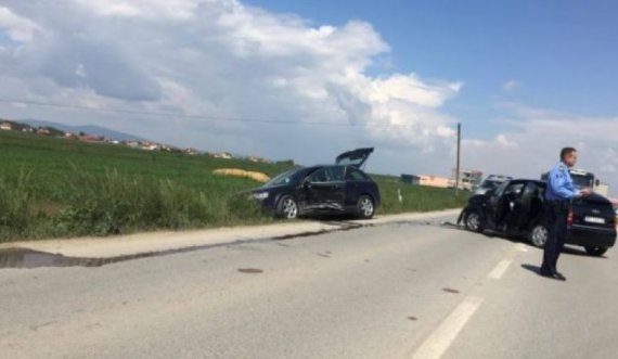 Aksident i rëndë mes një veture dhe kamioni në rrugën Prishtinë-Mitrovicë