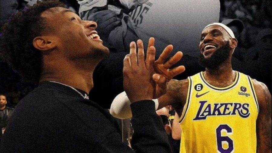 Histori për Librin e Ginisit në NBA: LeBron James dhe djali i tij Bronny bëhen shokë skuadre