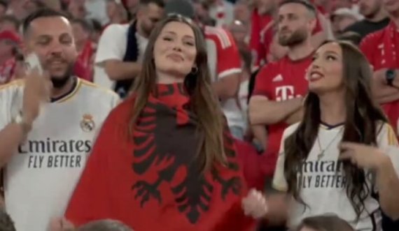 Befasia e madhe në ndeshjen Bayern Mynih-Real Madrid, bukuroshja shqiptare shfaqet provokative në 'Allianz Arena'
