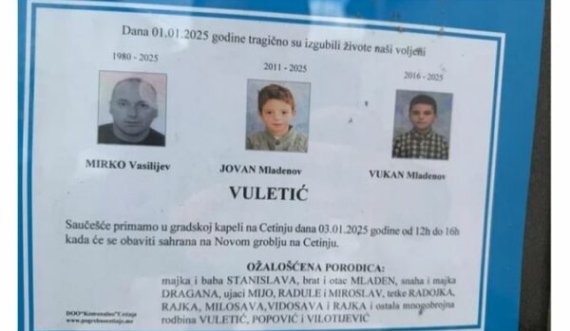 Mësohet identiteti i të vrarëve në masakrën e Cetinës, viktima më e re ishte 10 vjeç